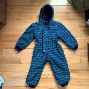 Adorably Chic VINTAGE German Fleece lined Winter Bunting Onsie Suit. 2T